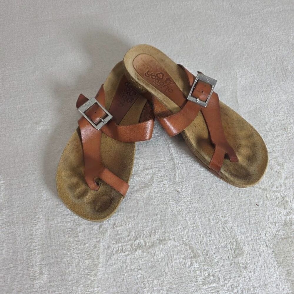 Yokono Sandals Size 6 Ibiza-201 Slip On Flip Flop Slides Leather Summer Saddle